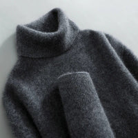 Women's Merino Wool Turtleneck Sweater | Relaxed Everyday Knit Angle