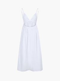 Women's Open Back Coastal Maxi Dress Close Up