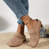 Women's Orthopedic Comfort Slippers | Non-Slip Sole Buckle Detail