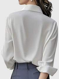 Women's Oversized Button Down Shirt | Long Sleeve Relaxed Fit Angle