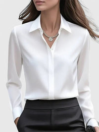 Women's Oversized Button Down Shirt | Long Sleeve Relaxed Fit Back