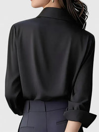 Women's Oversized Button Down Shirt | Long Sleeve Relaxed Fit Detail
