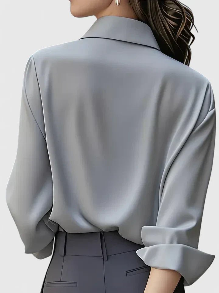 Women's Oversized Button Down Shirt | Long Sleeve Relaxed Fit View 11