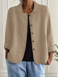 Women's Oversized Button Front Blazer | Relaxed Tailored Jacket Detail