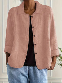 Women's Oversized Button Front Blazer | Relaxed Tailored Jacket Front