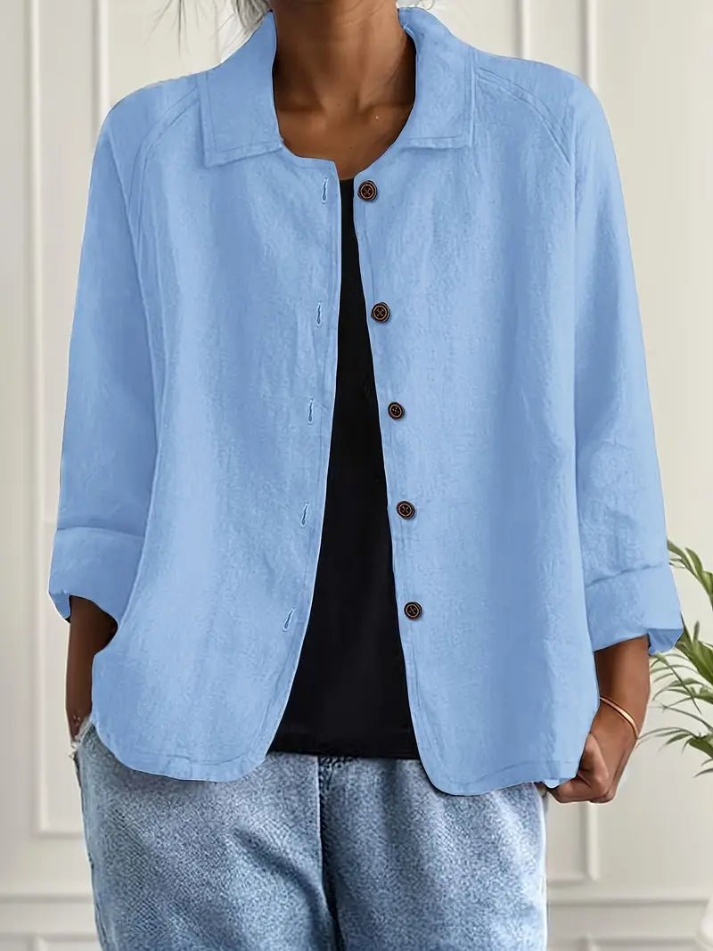 Women's Oversized Button Front Blazer | Relaxed Tailored Jacket Hero