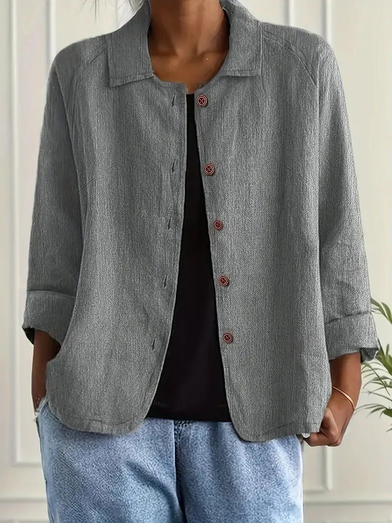 Women's Oversized Button Front Blazer | Relaxed Tailored Jacket Lifestyle