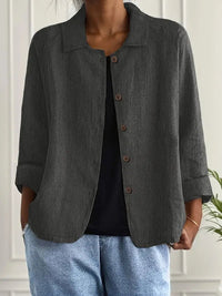Women's Oversized Button Front Blazer | Relaxed Tailored Jacket View 13