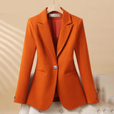 Blazer péplum pour femme à un bouton | Coupe ajustée avec coutures galbées