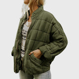 Women's Quilted Oversized Jacket | Relaxed Fit Fall Layer