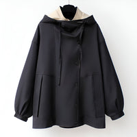 Women's Reversible Collar Windbreaker | Drawcord Waist Outdoor Fit Side