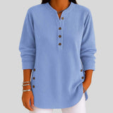 Pull en maille côtelée pour femme | Pull à col rond et boutonnage devant