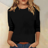 Camiseta de mujer con cuello redondo y manga tres cuartos | Sudadera gótica