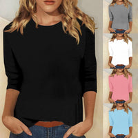 Women's Round Neck Three-Quarter Sleeve Tee | Gothic Pullover Hero