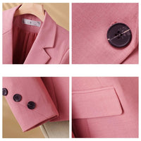 Women's Single-Breasted Blazer | Peplum Hem Tailored Fit Back
