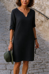 Women's Sleek V-Neck Dress | Smoothing Silhouette Fit