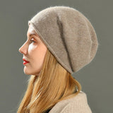 Women's Slouchy Wool Beanie | Oversized Knit Winter Hat