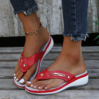 Women's Softly Padded Orthopedic Sandals | Rhinestone Bar Close Up