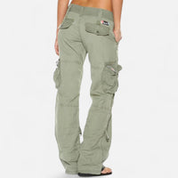 Women's Straight Leg Cargo Pants | Mid-Rise Relaxed Fit Back