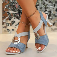 Women's Strappy Open Toe Heels Back