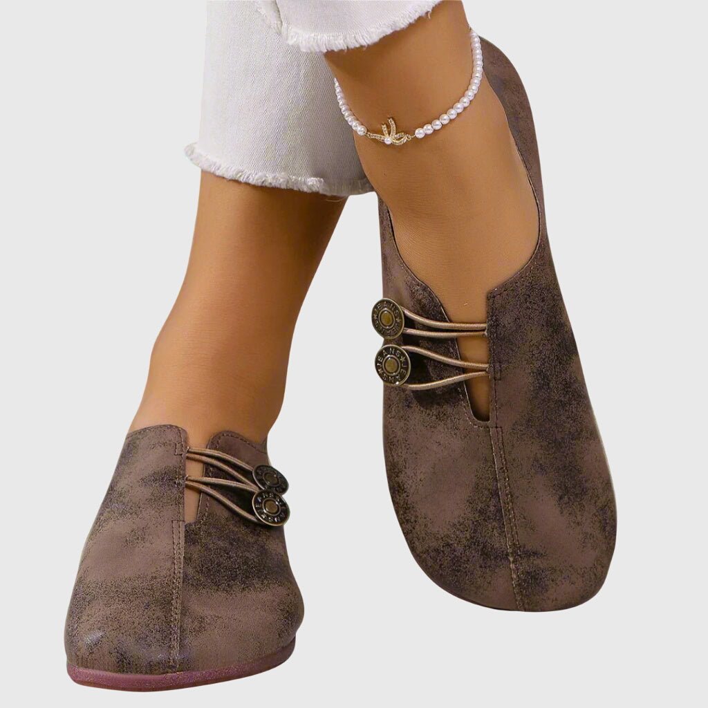 Women's Suede Ankle Boots | Button Lace Detail Hero