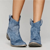 Women's Suede Orthopedic Boots | Block Heel Side Zip Front