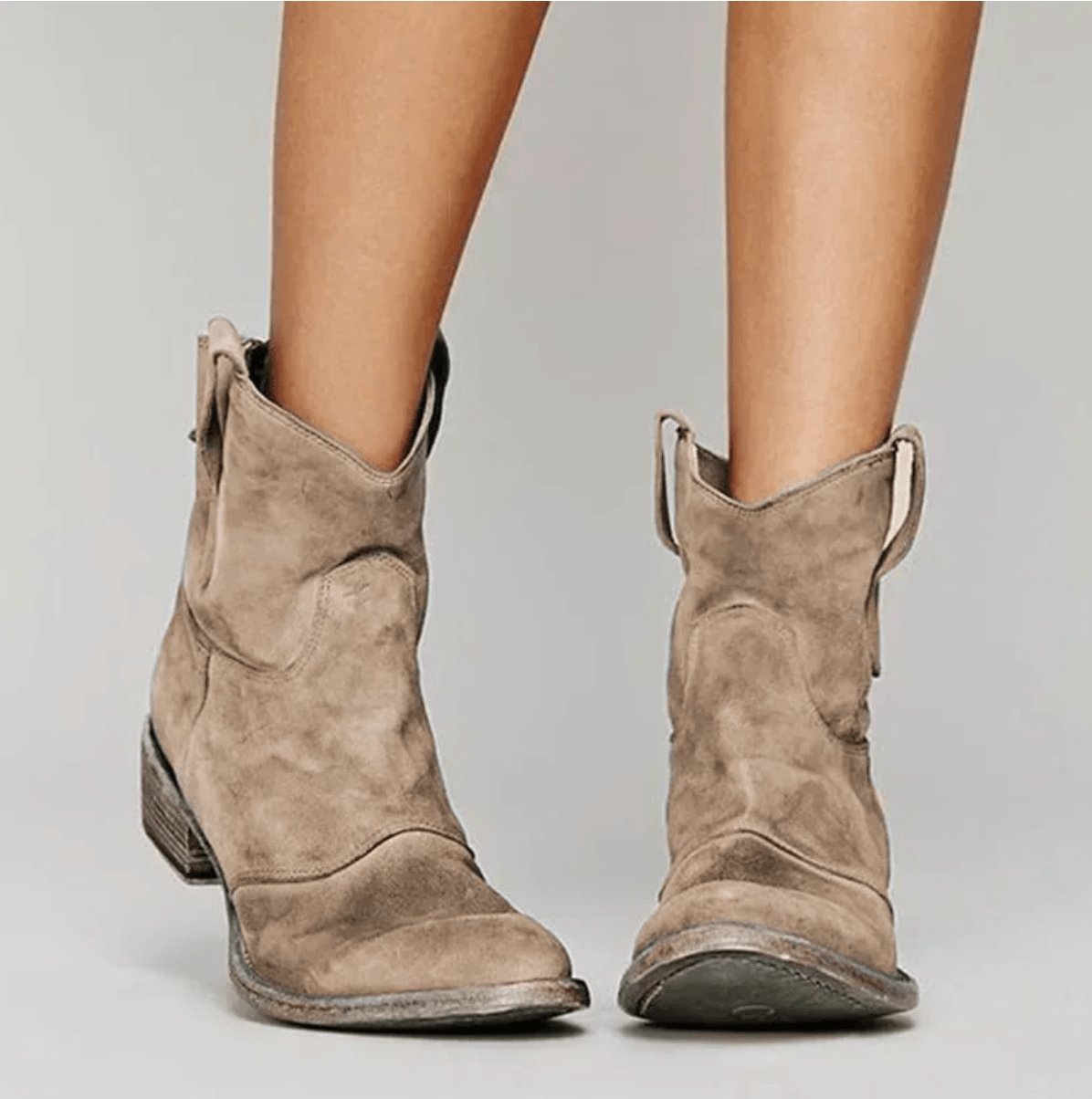 Women's Suede Orthopedic Boots | Block Heel Side Zip Hero