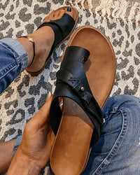 Women's Toe Ring Barefoot Flat Sandals | Minimal Everyday Front