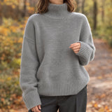 Women's Turtleneck Sweater | Dropped Shoulder Relaxed Knit