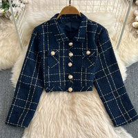 Women's Tweed 2 Piece Set | Cropped Blazer Sleeveless Dress Side