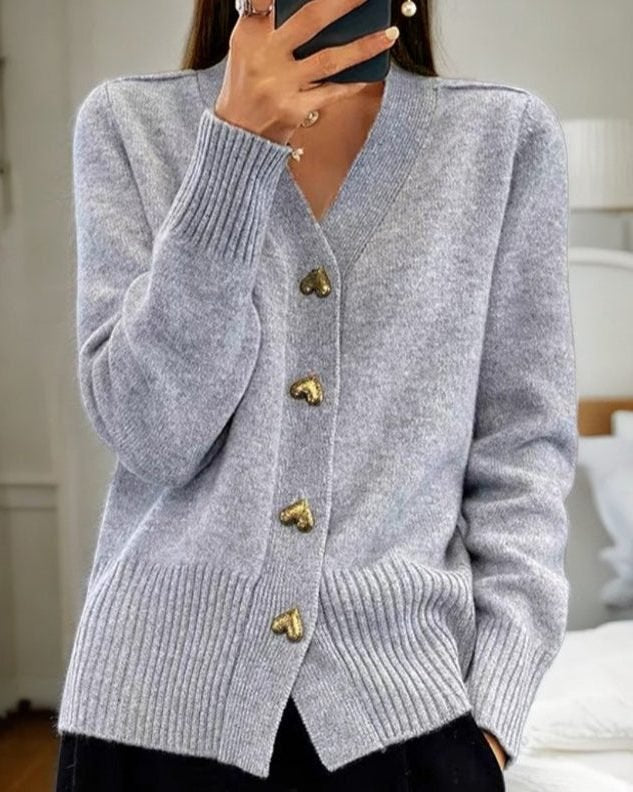 Women's V Neck Knit Cardigan Sweater | Merino Button-Up Hero