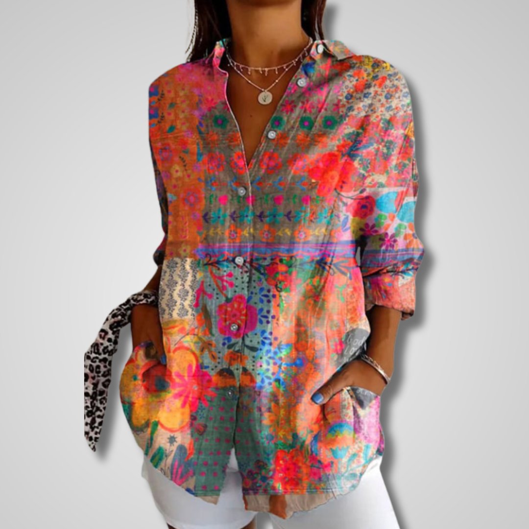Women's Vintage Floral Shirt | Relaxed Button-Front Hero