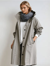 Women's Water-Repellent Trench Coat | Asymmetric Hem