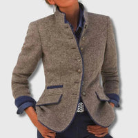 Women's Wool Blazer | Contrast Trim Tailored Fit Hero