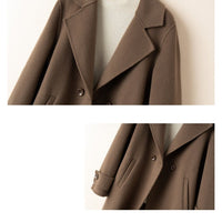 Women's Wool One-Button Coat | Notched Lapel Tailored Fit Alternate
