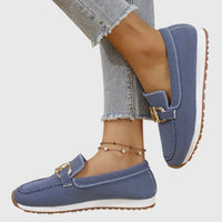 Women's Woven Loafers | Metal Hardware Slip-On Back
